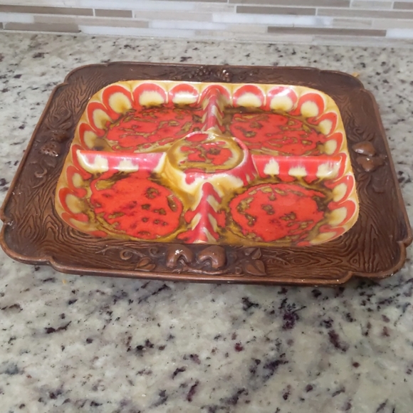 1950s kitchenware Treasure Craft tray with dip bow - Picture 6 of 6